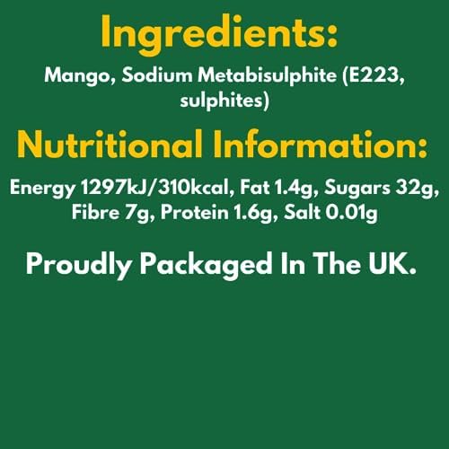 GoodFoodDelivered Dried Mango Strips 1kg  Premium Quality - All Natural, Juicy & No Added Sugar - Perfect for Healthy Snacking