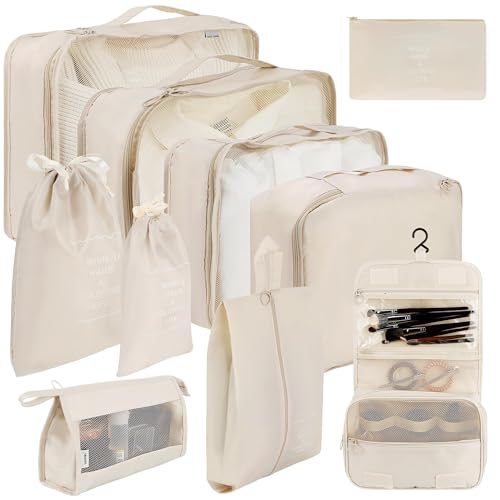 KIT 10 Necessaire Feminina Organizador de Malas para Viagem: Kit Completo de Organização -... KIT 10 Necessaire Feminina Organizador de Malas para Viagem: Kit Completo de Organização -...