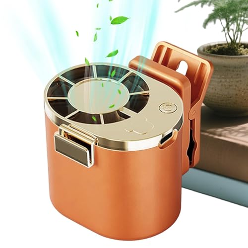 Generico Ventilador de pinza compacto | Electrodoméstico de verano sin aspas – Ventilador de pinza para coche recargable – Para desplazamiento, viajes, camping, playa, festivales musicales y