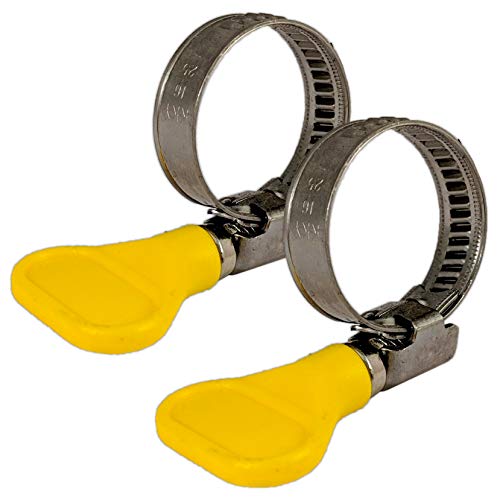 Aquacadabra 2x Jubilee Band Hose Clamps Yellow - 16-25m Yellow – fits 1