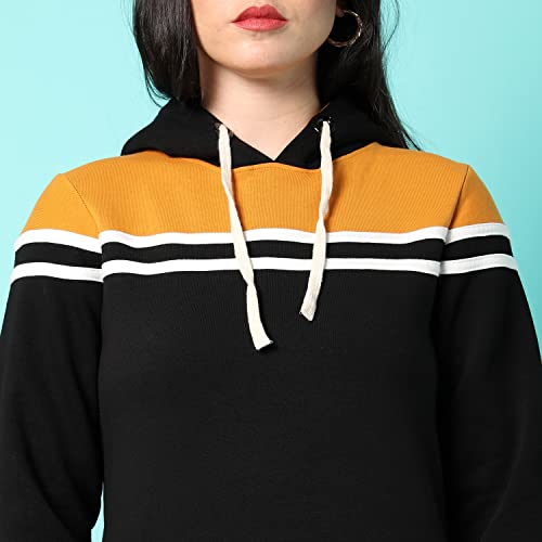 Image of PINACOLADA Women's Sweatshirt with Hoodie Regular Fit for Casual Wear | Cotton Blend Fabric | Hoodie Sweatshirt Crafted with Comfort Fit and High Performance for Everyday Wear