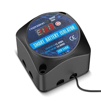 12V 140Amp Dual Battery Isolator Switch withVoltage Sensitive Relay ...