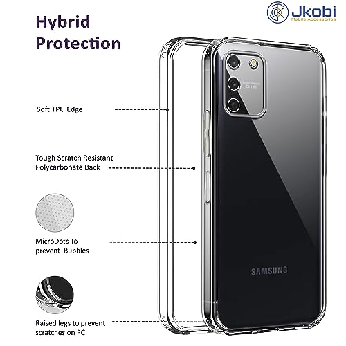 Image of Jkobi Back Cover for Samsung Galaxy S10 Lite (Silicone Clear Shockproof Case with Camera Protection | Soft and Flexible | Transparent)