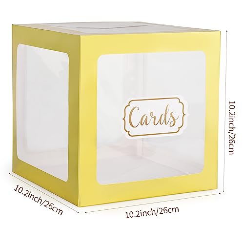 Image of Clear Card Box Wedding Favors Gift Card Boxes Post Box Cardboard Receiving Money Box Holder for Wedding Reception, Baby Showers, Anniversary, Birthday Party, Retirement, Graduation Envelope Holder