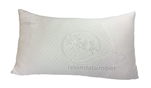 Island Slumber Ultra Soft Luxury Bamboo Shredded Memory Foam Pillow Plant a Tree with Your Purchase | Hypoallergenic Cool Control Breathable | Adjustable Inner Cover Firmness to Softness | Queen
