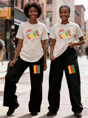 Image of Black History Pajamas, Graphic Matching Sets for Women, Magic Afro American Natural Hair Vintage Melanin T-Shirts and Pants