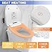 Bonxrdun Electric Bidet Toilet Seat Elongated, Slow Close Seat, Warm Air Dryer, Remote Control, LED Light, Smart Heated Bidet Seat, Temp Adjustable Toilet Lid