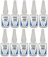 kit combo Super Cola Instantânea 793 Tek bond 10 x 20g - 10 unidades, rápida, reparo, forte, artesanato, rápido, secagem rápida, instantâneo, super bonder, revenda.