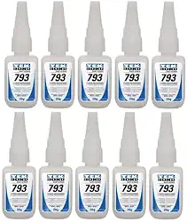 kit combo Super Cola Instantânea 793 Tek bond 10 x 20g - 10 unidades, rápida, reparo, forte, artesanato, rápido, secagem rápida, instantâneo, super bonder, revenda.
