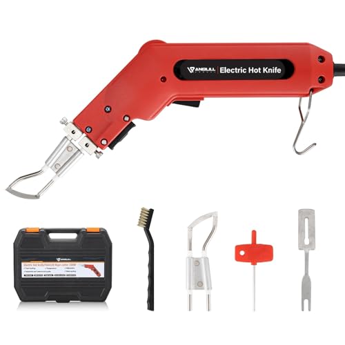 Anbull 100W Rope Cutter Fabric Cutter, Pro Electric Hot Knife Heat Sealer with Adjustable Power, Cutting Tool Kit- with Blades & Accessories (110V/100W) - image 1
