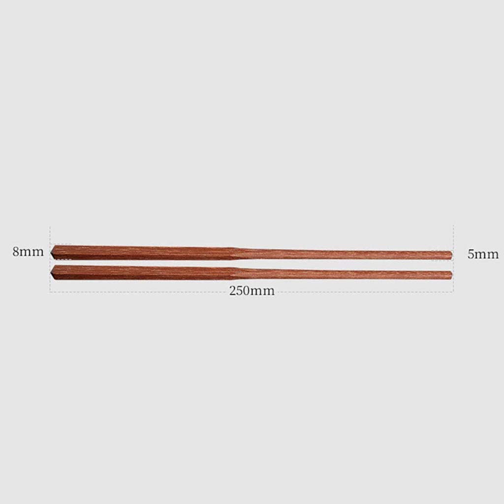 FAMMIX Lot de 10 paires de baguettes japonaises en bois naturel avec coffret cadeau, réutilisables, passent au lave-vaisselle, baguettes japonaises coréennes pour restaurant, maison B