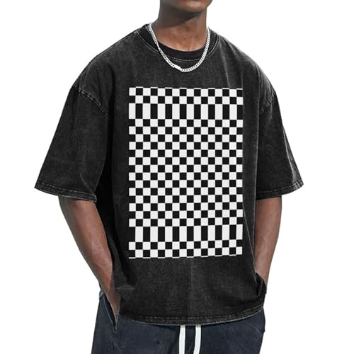 Sous-vêtement manches courtes homme anti-humidité au design damier élégant
