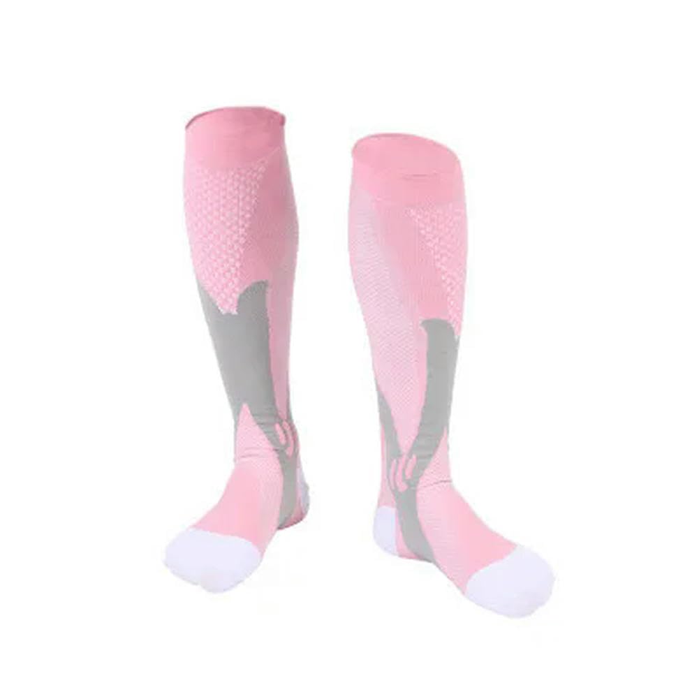 Umass Men's Wysz02-Pink 2 Pairs/Lot Compression Stockings Arrow Pattern 20-30 Mmhg Outdoor Thigh High Tube Socks Sports Socks Socks For Athlete Chaussette Skarpetka
