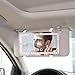 Car Sun Visor Vanity Mirror, Rechargeable Makeup Mirror with 3 Light Modes & 80 LEDs - Dimmable Clip-on Rear View Sun-Shading Cosmetic Mirrors with Touch on Screen, Universal for Truck SUV(Pink)