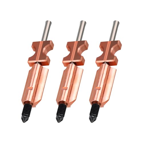AD5X 3 Pack Size Removable and Replaceable Nozzles Hotend, High Flow 32mm³/s Hotend Kit, 0.25MM 0.4MM 0.6MM High-Speed 3