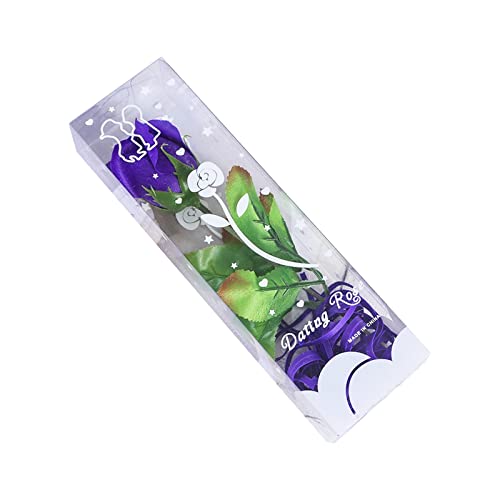 FLYGWIN ソープフラワー 母の日 ギフト 石鹸の花 透明パッケージ ボックスにカーネーションとバラを詰める シャボンフラワー 卒業式 女性 誕生日 結婚記念日 ホワイトデー お返し 敬老の日 ピンク