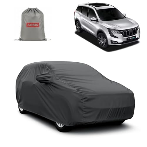 Image of AOSIS 'Waterproof' Car Cover Compatible with Mahindra Xuv 700 MX Series /AX Series 300 GSM Uly Coated Thick Fabric 4X4, Adjustable Belt Buckle, Elastic Grip