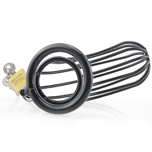 Peniskäfig Metall Keuschheitskäfig Herren Metall Chastity Cage Male Metall Penis Käfig,3 Größen,Edelstahl Cock Cage mit Schloss,SM Bondage Sex Spielzeug ab 18 für Paare Extrem Sex Spiel (M)