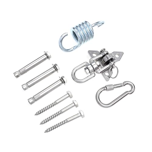 BESTonZON Kit de Ganchos para Columpio y Silla Colgante Resistente con Rotación Fácil Instalación para Interior y Exterior Soporte Multiusos para Hamacas y Patios