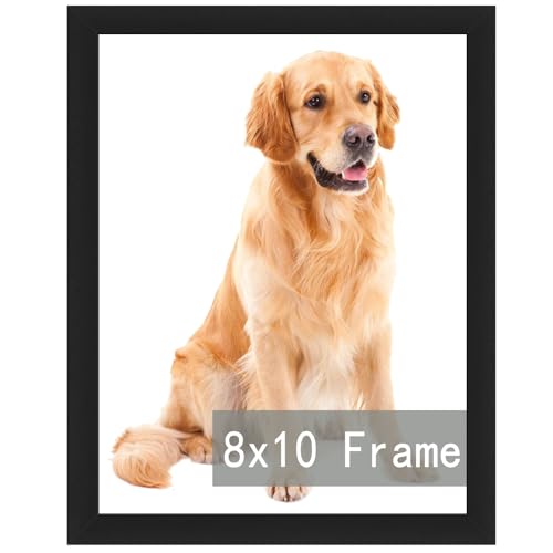 Solid Wood A2 Picture Frame 16.5x23.4 Black Poster Frame with Polished Plexiglass,Easy to Hang,Display Picture A2 without Mat or A3 with Mat for Wall