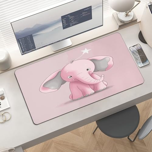 Pink Elephant Desk Pad Large Office Desk Mat 30x60cm miniatura 6