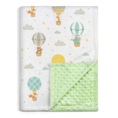 Image of SANDJEST Air Balloon Minky Blanket 30 x 40 Inches, Gift for Christmas Birthday