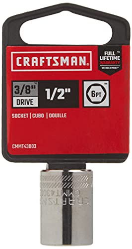 CRAFTSMAN Shallow Socket, SAE, 3/8-Inch Drive, 1/2-Inch, 6-Point (CMMT43003) - image 2