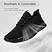 Damyuan Shoes for Women Tennis Running Sneakers Lightweight Mesh Fashion Sport Comfy Breathable Office Woman Shoes,Black,Size 8
