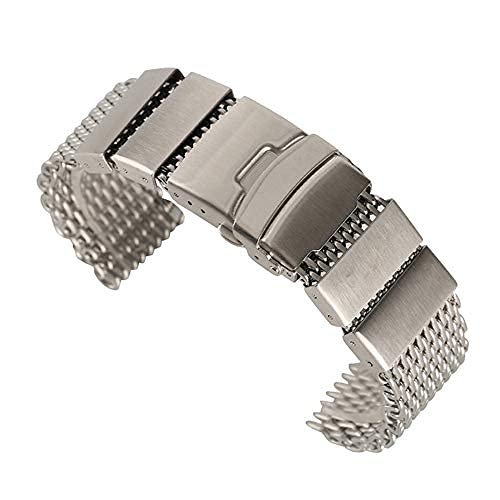 Bracelet de montre en acier inoxydable 20-24mm avec fermoir pliant