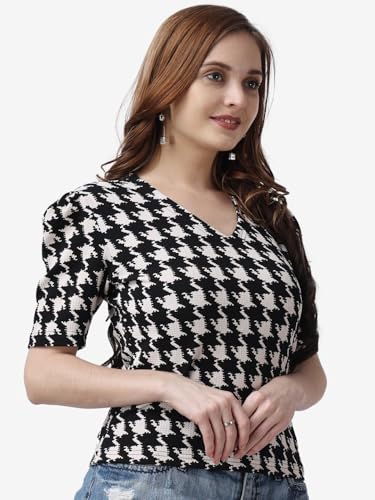 Image of POPWINGS Casual Printed Crop Top for Women ||Western Stylish Women Tops for Summer Wear || Trendy and Solid Women Top