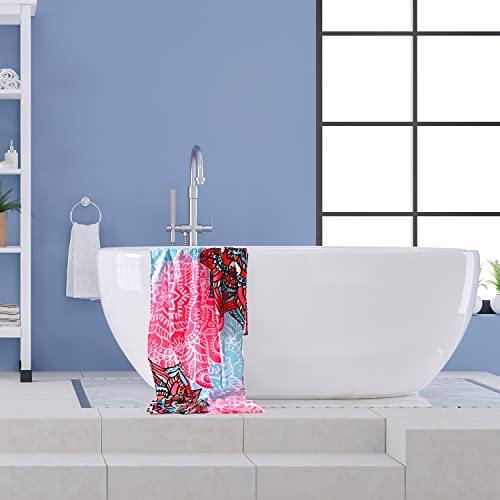 Livilan Pink Mandala Beach Towel Blanket For Girls Women , Soft Lightweight Microfiber Quick Dry And Sand Free Boho Towel, Thin Bohemian Pool Swim Bath Shower Beach Towel Mandala Gift, 30X60 Inch #TOP3