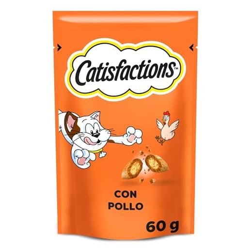 Mars Catisfactions Premios para Gatos, Sabor Pollo (Pack de 6 x 60g)