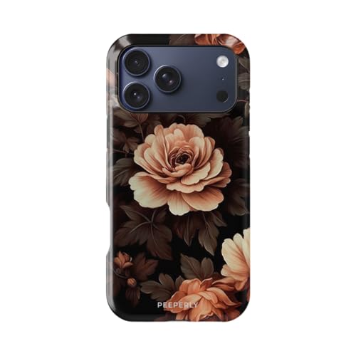 Image of Peeperly Rustic Elegance Crystal Case Compatible with iPhone 17 Pro, iPhone 17 Pro Back Cover Case- PC + Silicone