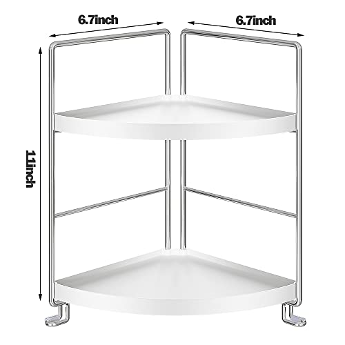 Kingberwi CS00607 2-Tier Bathroom Corner Counter Organizer thumb #2