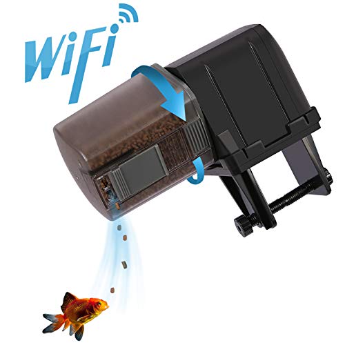 HDE Automatic Fish Feeder for Fish Tank Aquarium [WIFI Enabled, Programmable Timer] Auto