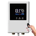 Tankless Water Heater Electric 110 V 5500W, Instant Hot Water Heater Under Sink, On Demand For Point Of Use for Bathroom and Faucet with Remote Control & LCD Touch Screen, Space-Saving (White)