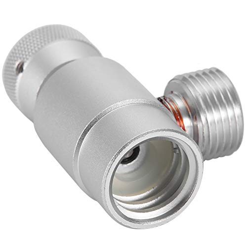 POCREATION Co2 Cylinder Adapter, Soda Maker Cartridge Adapter, Co2 Refill Adapter with Adjustable Valve Pin Compatible with Sodastream Tanks(with Meter-Silver)