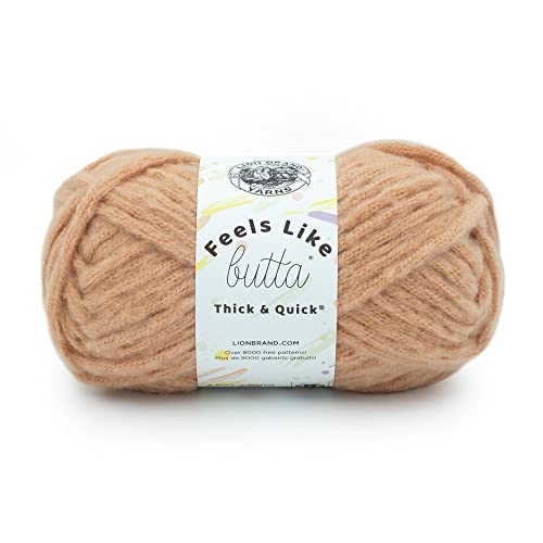 Image of Lion Brand Yarn Feels Like Butta Thick & Quick Yarn, Muted Clay