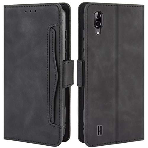 HualuBro Cover per Blackview A60, Flip Cover a Libro in Premium PU Pelle Magnetica Antiurto Case Portafoglio Custodia per Blackview A60 2019 Cover - Nero