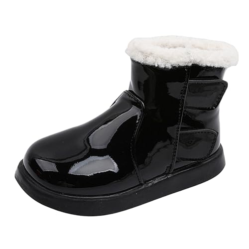 IWIHMIV Toddler Snow Boots Non Slip Ankle Winter Boots Warm Winter Flat Snow Boots Outdoor Walking Shoes Girl's Winter Boots