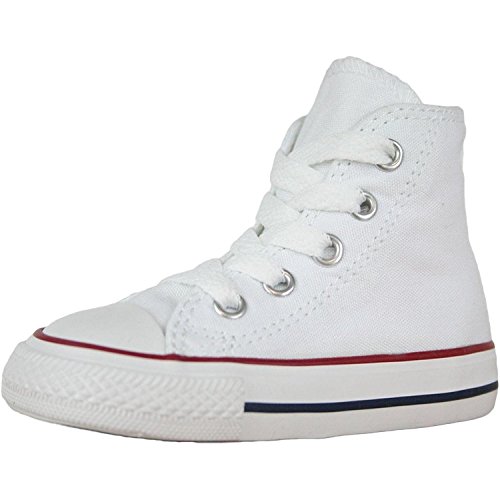 Converse Kids' Chuck Taylor All Star High Top, Optical White, 2 Infant