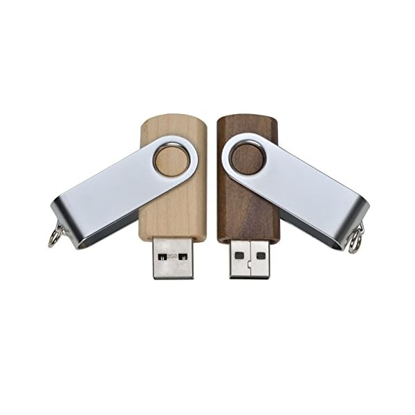 aricona USB Stick Holz 32 GB – Design Speicherstick aus Holz & Metall - Hochzeit USB-Stick – Bild 3