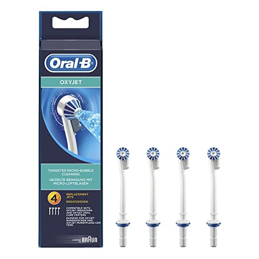 Oral-B Oxyjet Cabezales de Recambio para Irrigador Bucal, Paquete de 4 Unidades - Original