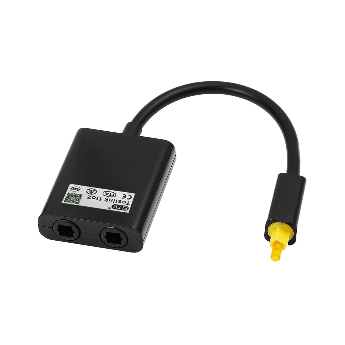 WANGCL Rozdzielacz kabli optycznych 1 do 2 rozdzielacz światłowodowy do komputera kabel audio do telewizora DVD wzmacniacza soundbar