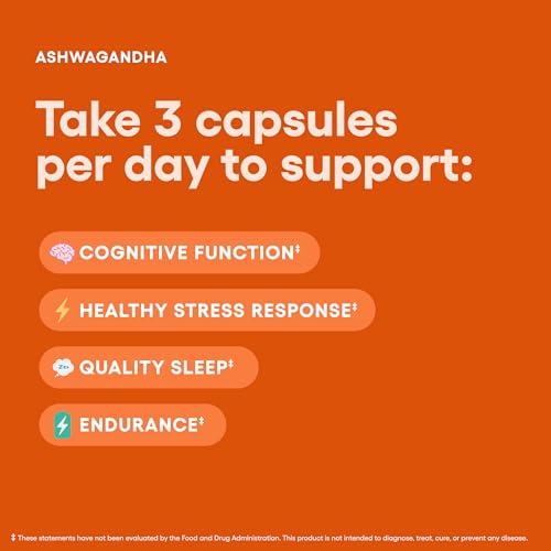 Physician's CHOICE Ashwagandha Supplement - 1950mg of Bioavailable Organic Ashwagandha Root Powder - Black Pepper Extract, Stress Support, Mood Support Supplement, 90 Veggie Ashwagandha Capsules - Image 4