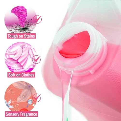 Image of Liquid Detergent 5 Litre, For Top Load and Front Load, Fresh Rose Fragrance, Detergent Liquid for Washing Machine - 5 Ltr