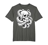 tee shirt pirates Excellent cadeau pour les amateurs de tatouage, les plongeurs, les fans d'horreur et les amateurs de pirates. Portez-le pour des concerts, festivals, Halloween, ou à tout moment où vous voulez montrer votre côté sombre et mystérieux avec des vibrations de créature marine.
