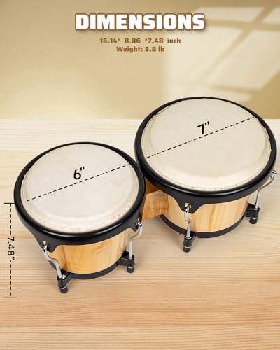 Lyumengg BANGO-02 Bongo Drum 6"And 7 Inch thumb #4