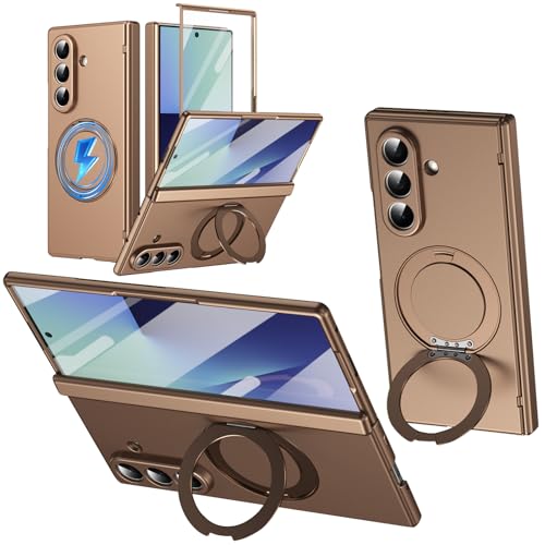 Coque anti-chute Samsung Galaxy Z Fold7 pour éviter les bris d'écran avec anneau - Or