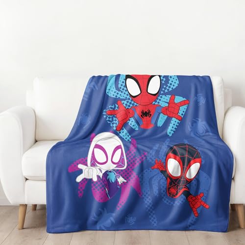 MTOnlinehandel Spidey Decke Fleece Kuscheldecke 130x170 cm – Offiziell lizenziert, Weich und Flauschig – Öko-Tex geprüft, leicht zu pflegen und langlebig – Geschenkidee für Kinder